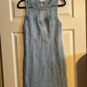 Elegant Blue Lace Dress